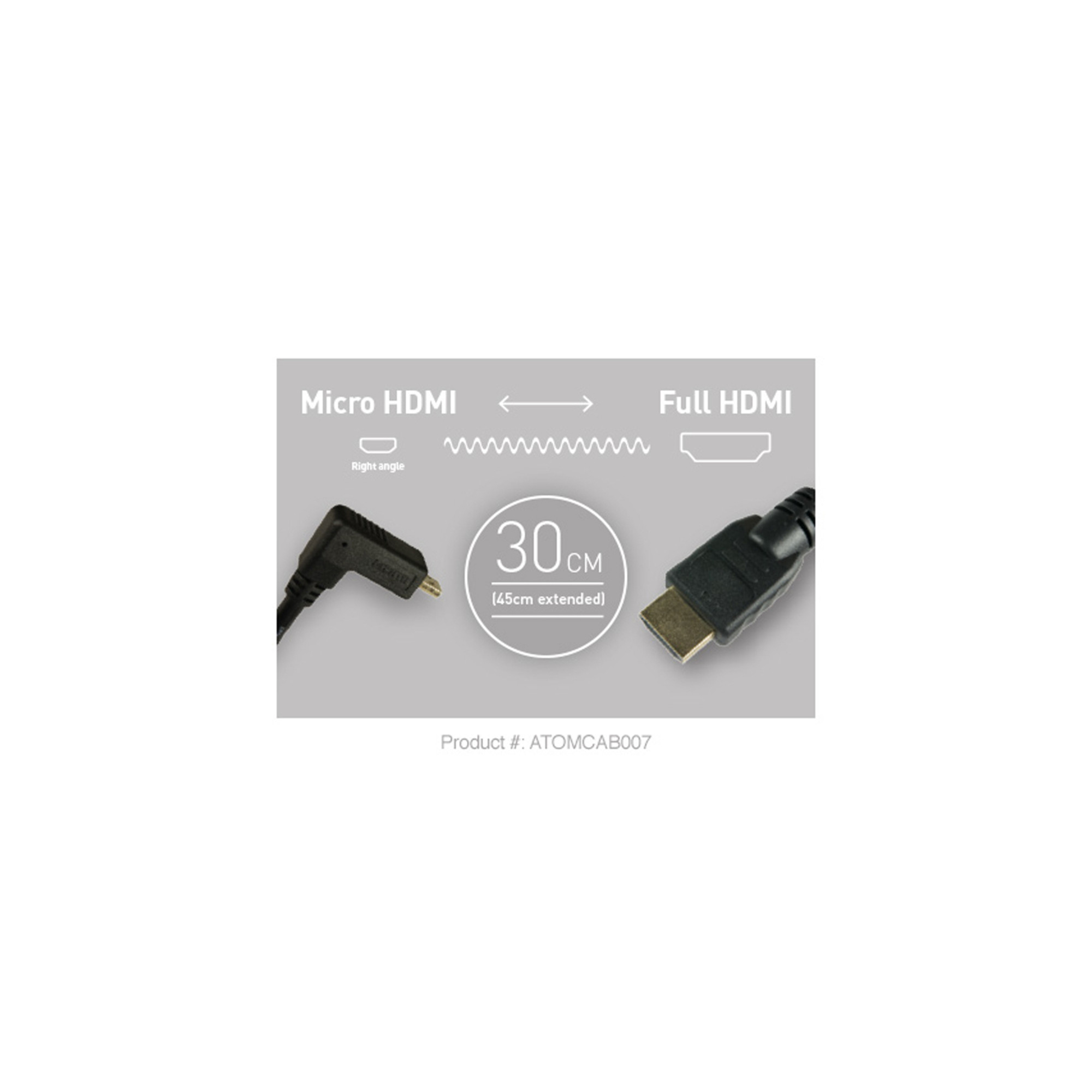 Micro HDMI angled  30cm