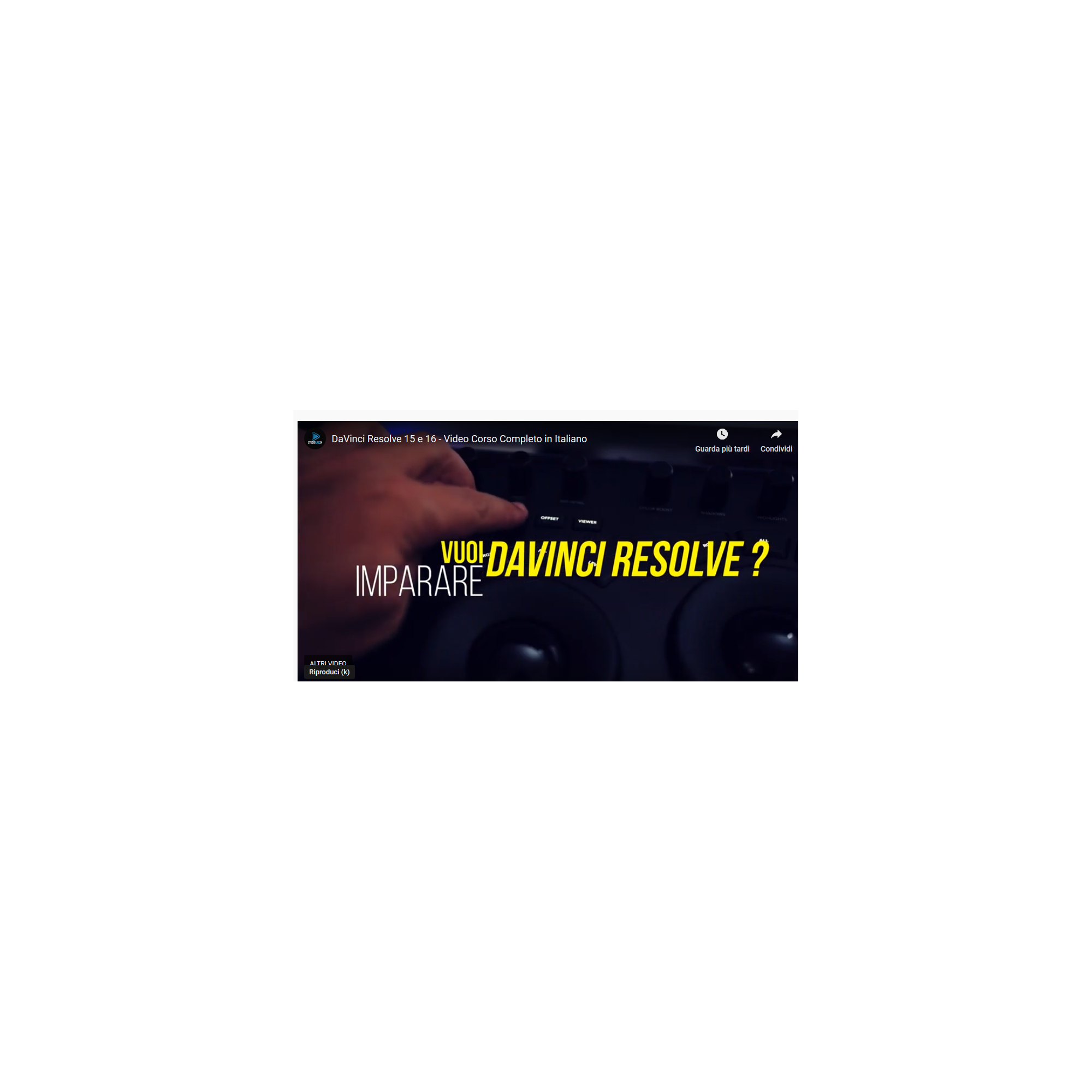 DaVinci Resolve Academy Pt