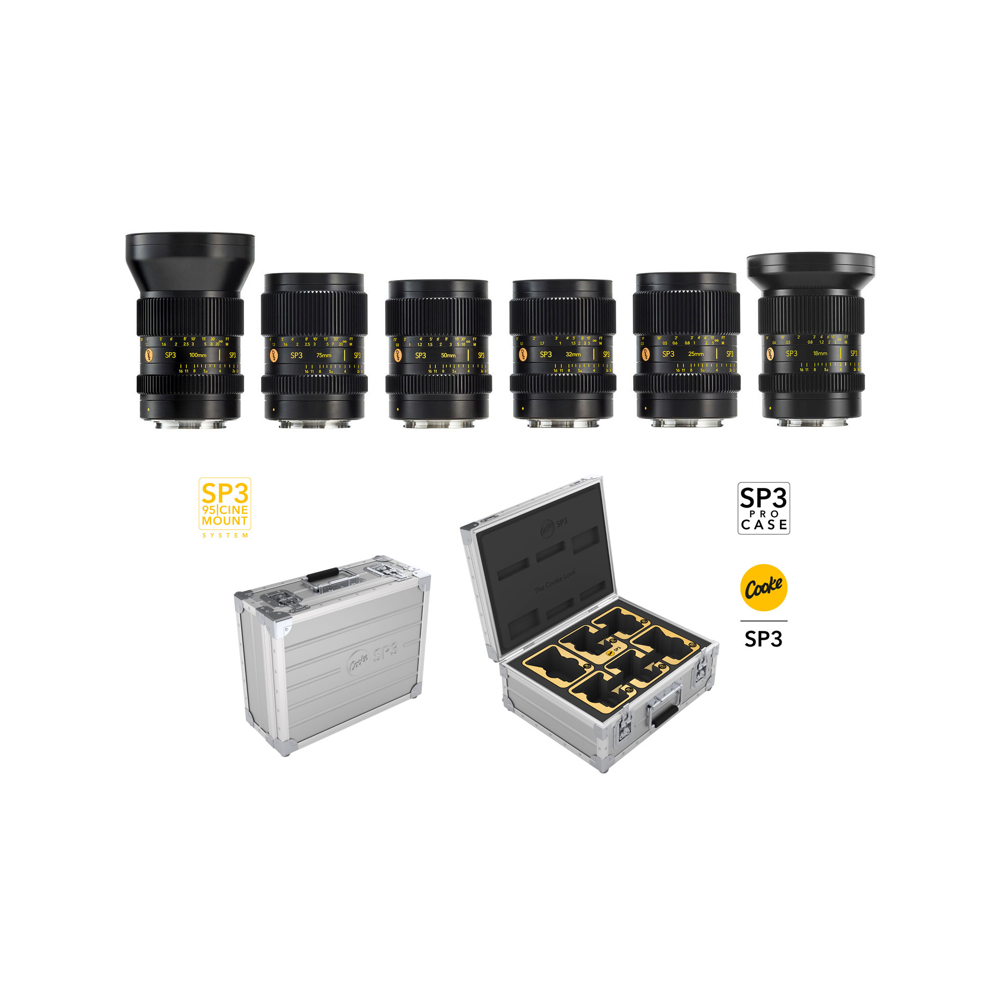 Cooke SP3 6 lens Kit+ProCase - Cooke