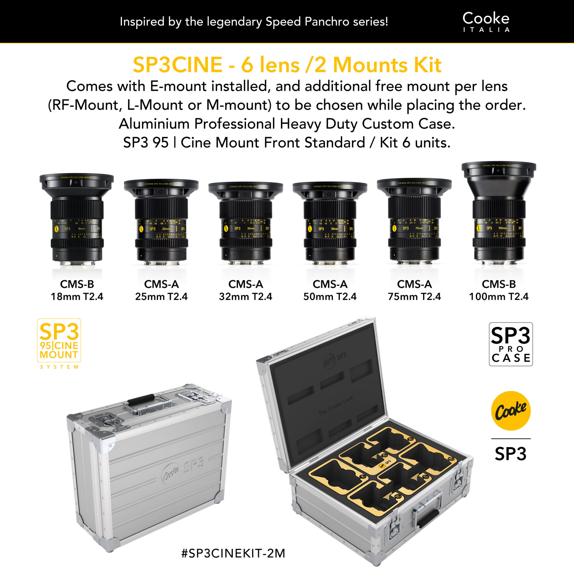 Cooke SP3 95 6 lens Kit Pro - Cooke