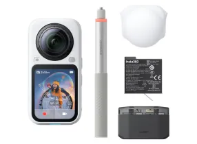 Insta360 X6 Essential Bundle - White - Essential Bundle X6: 8K 360° Camera, Triple 1/1.1" AI Chip - White