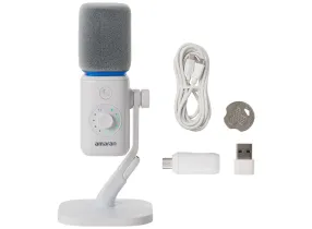 Mic Desktop Stand Kit (White) - Mic Desktop Stand Kit, 40 Hz-16 kHz, 24-Bit, 48 kH - White
