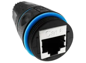 IWP-MD C6-IP68T - RJ45 connector for outdoor / industrial use: 2x RJ45 shielded female Jack, Cat.6