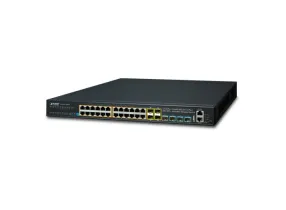 Layer 3 - 24 10/100 / 1000T 802.3at PoE ports + 4 10G SFP ports + stackable managed switch