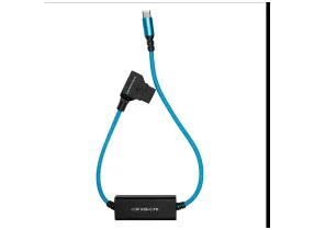 16" D-Tap to USB C - Blue - D-Tap to USB-C Power Delivery Cable for Mirrorless Cameras (16", Blue)