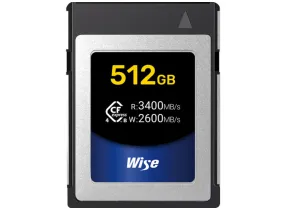 CFX4-B512 - 512GB CFexpress 4.0 Type B Memory Card, R: 3400MB/s, W: 2600MB/s