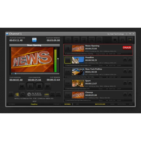YOUPLAY BROADCAST 2CH - Axel-Technology
